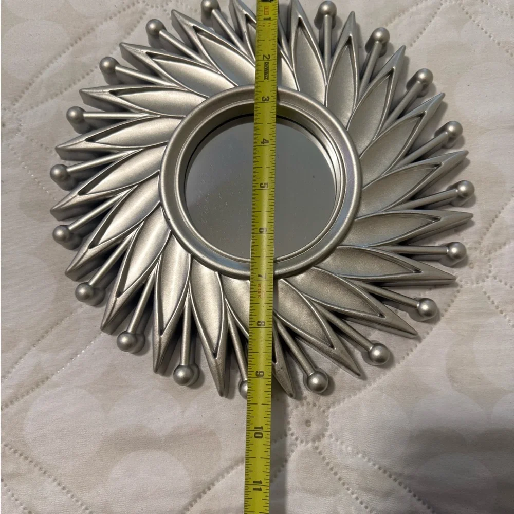 Silver Sunburst Wall Mirrors Set